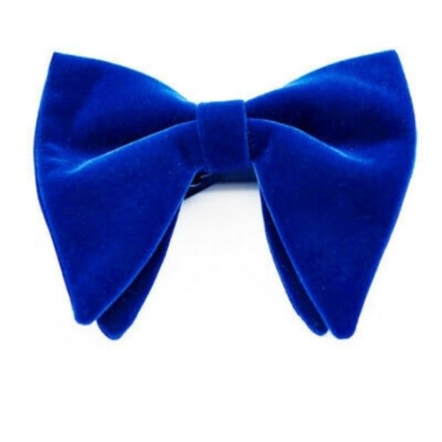 Velvet Bowtie With Cufflinks And Pocket Square  - Royal Blue