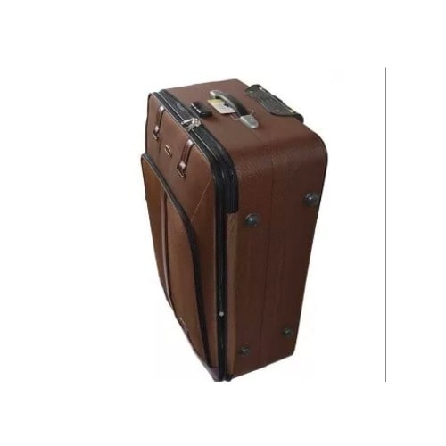 Cute 2 Wheeled Trolley Luggage Bag - Brown
