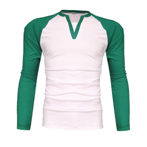 Long Sleeve Contrast Designed Sweatshirt