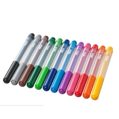 MAla Felt-Tip Pen- Assorted Colours -12Pieces