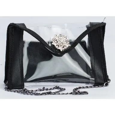 Transparent Leather Bag With Accessory
