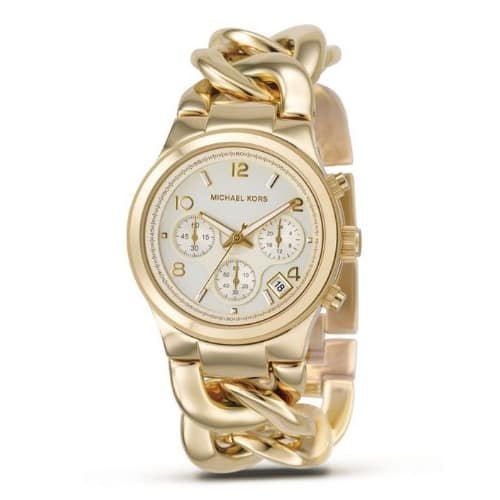 Women's Chronograph Runway Twist Gold Bracelet Watch