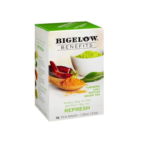 Benefits Refresh Turmeric Chili Matcha Green Tea, 18 Count