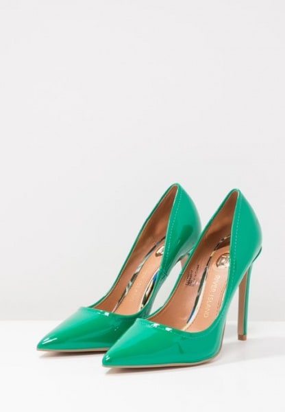 Wide Fit Stiletto Shoes - Green