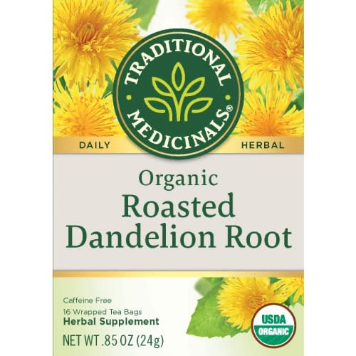 Organic Roasted Dandelion Root Herbal Tea - 16 Tea Bags