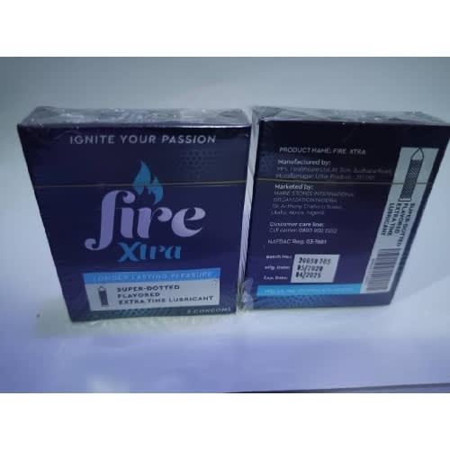 Fire Xtra Supper-dotted Flavored Extra Time Lubricant 3set -6Packs