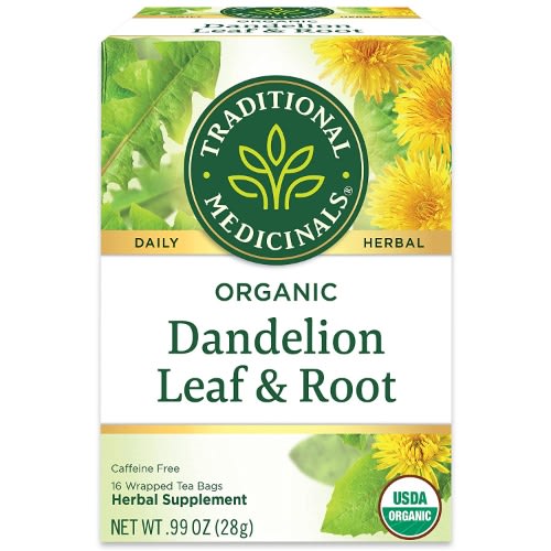 Organic Dandelion Leaf & Root Herbal Tea - 16 Tea Bags