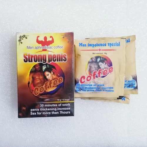 Men's Aphrodisiac Coffee For Strong Penis And Long Lasting - 6 Sachets -10g Each