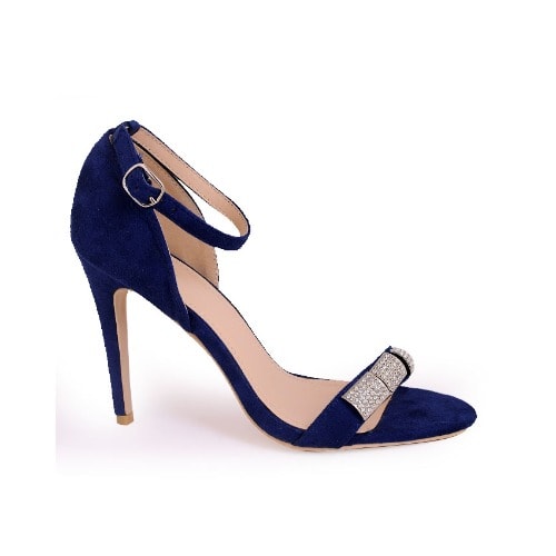 Women's Open Toe Heeled Sandal - Blue