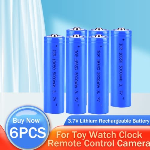 Lithium Rechargeable Battery For Flashlight Powerful Torch -6pcs High Capacity 3.7v 5800mah