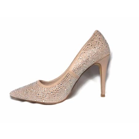 Nude Diamante Heatseal Point Shoe