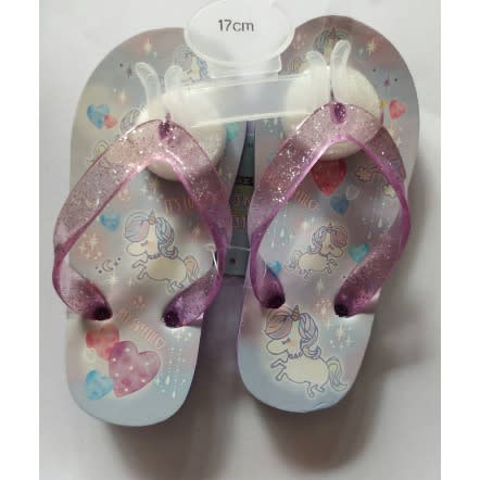 Unicorn 3 Glittery Girl Slippers