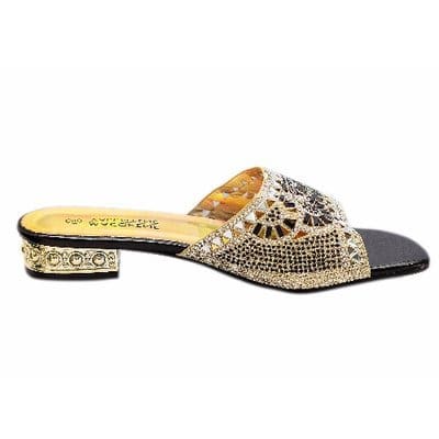 Female Heeled Slippers - Black