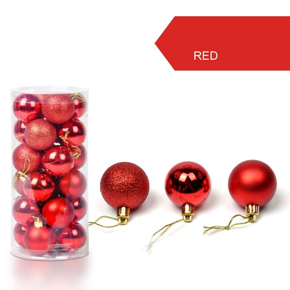 30mm Christmas Xmas Tree Ball Bauble Hanging Home Party Ornament Decor