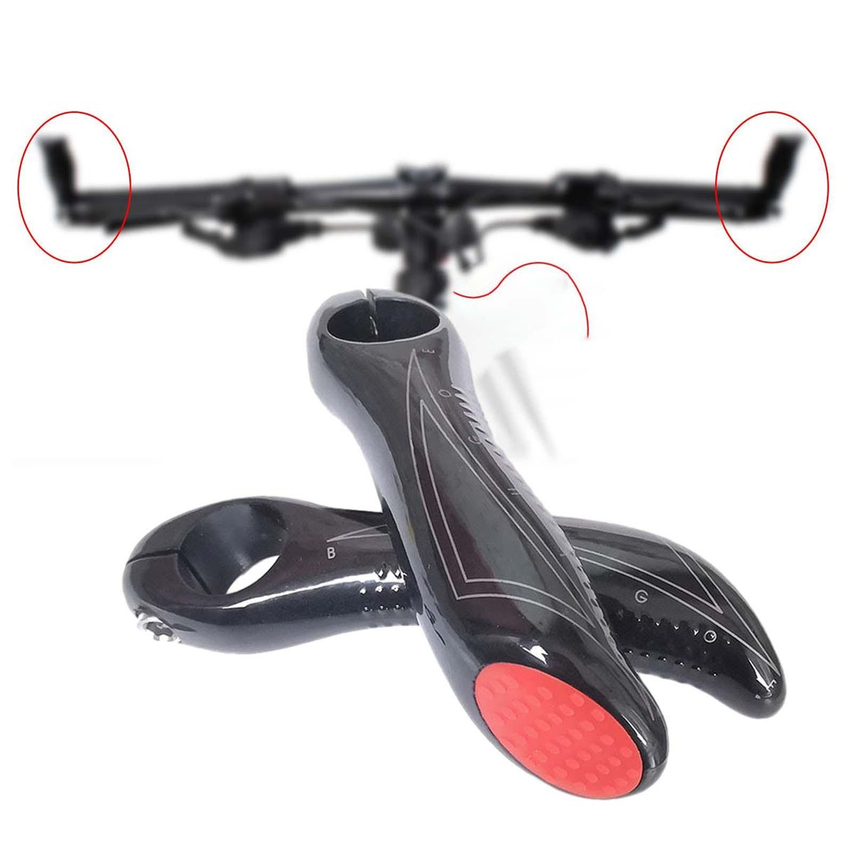 Handlebar Extend For Mountain Bike, Flat Bar Red