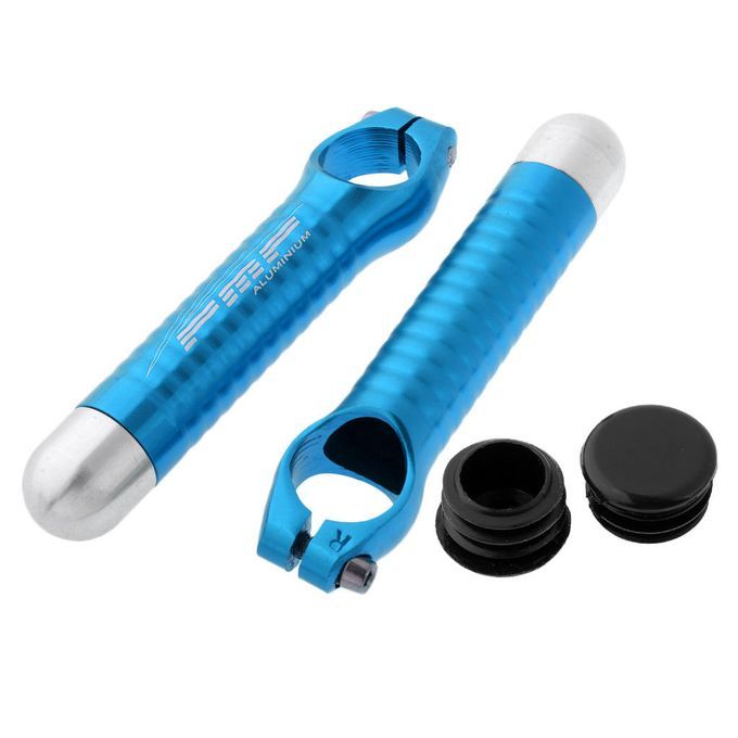 1 Pair Aluminum Handlebar Bar End Grips For Mountain MTB Bicycle Blue