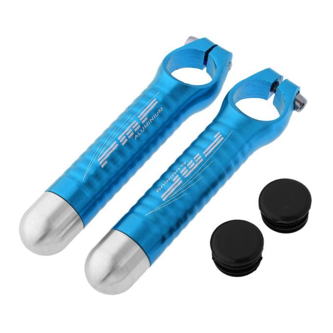 1 Pair Aluminum Handlebar Bar End Grips For Mountain MTB Bicycle Blue