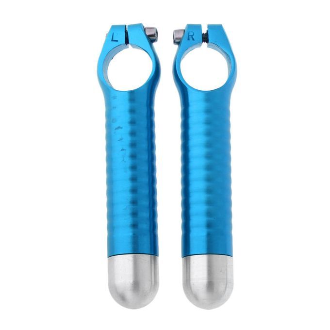 1 Pair Aluminum Handlebar Bar End Grips For Mountain MTB Bicycle Blue