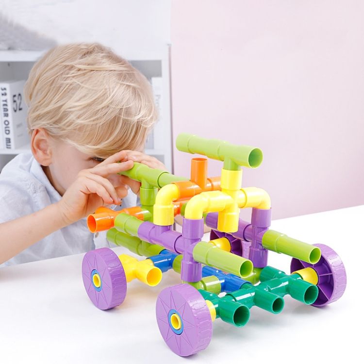 Plastic Pipe Building Blocks Toys