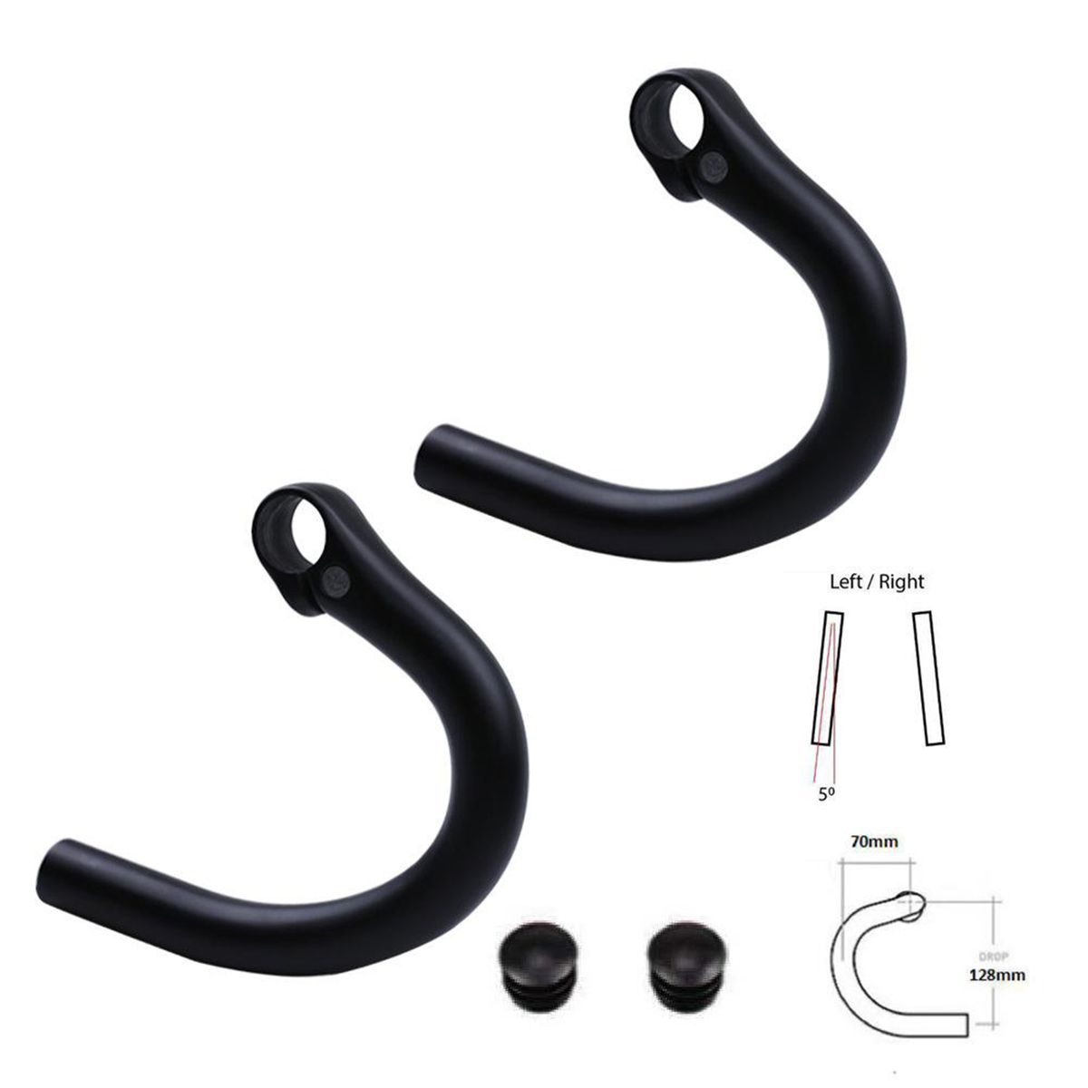 Bard Ends Flat Adapter 22.2mm Handlebar Drop Bar Extension