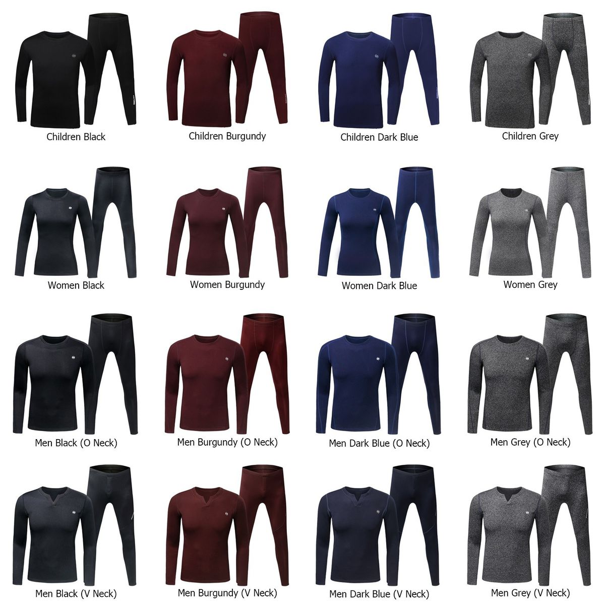 2PCS Women Winter Thermal Underwear Fleece Lining Thick Warm