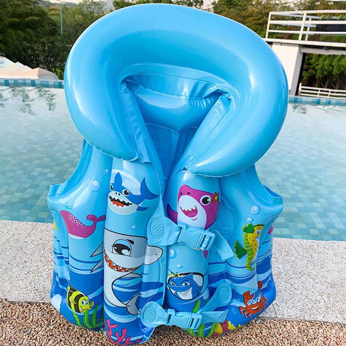 Kids Inflatable Swim Vest Boys Girls Buoyancy For