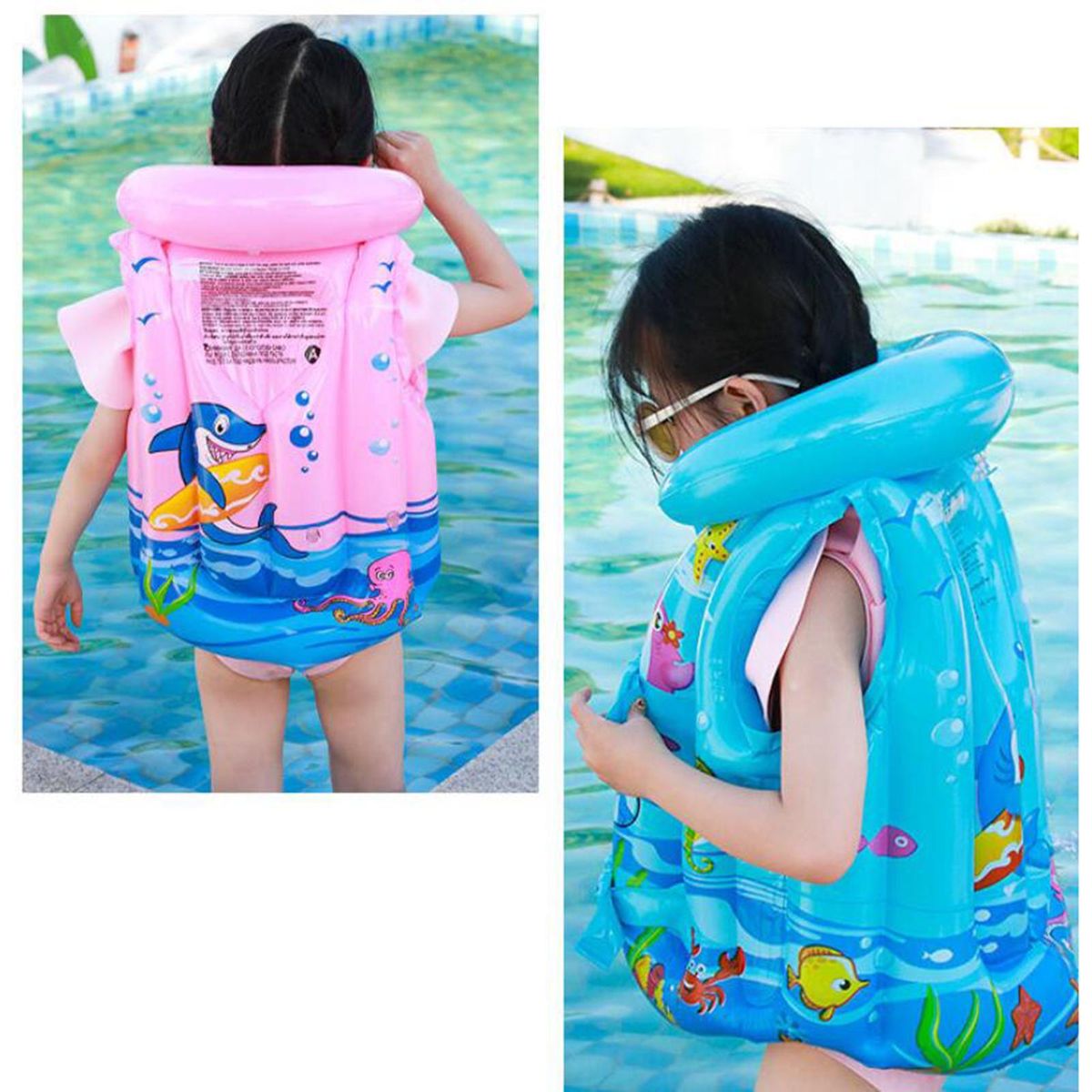 Kids Inflatable Swim Vest Boys Girls Buoyancy For
