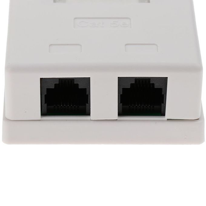 4Pcs 2 Port Cat5e  Network/Internet Cable Wall Surface Mount Compact