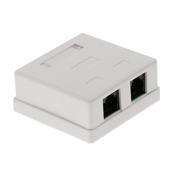 4Pcs 2 Port Cat5e  Network/Internet Cable Wall Surface Mount Compact