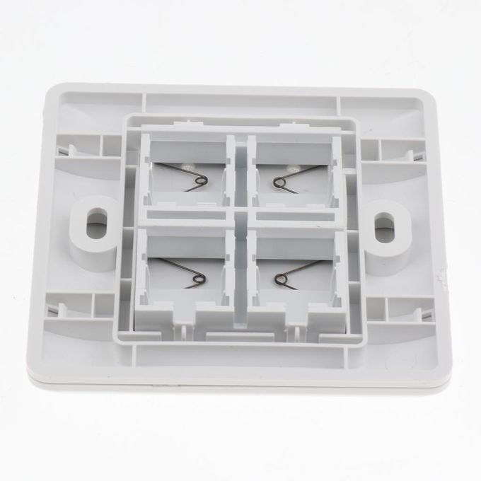 5Pcs 4 Port Wall Outlet Face Plate   RJ11 Network Ethernet Socket