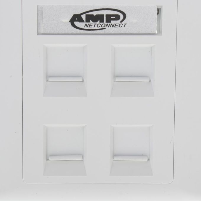 5Pcs 4 Port Wall Outlet Face Plate   RJ11 Network Ethernet Socket