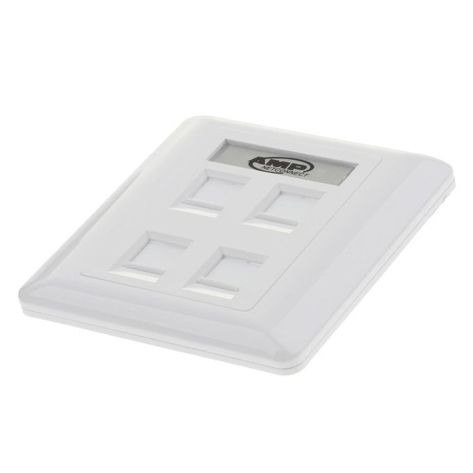 5Pcs 4 Port Wall Outlet Face Plate   RJ11 Network Ethernet Socket