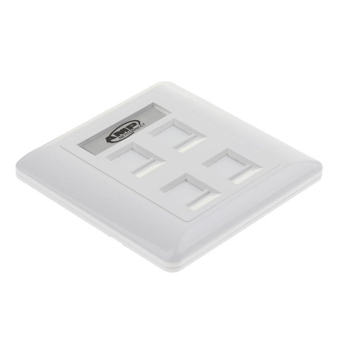 5Pcs 4 Port Wall Outlet Face Plate   RJ11 Network Ethernet Socket