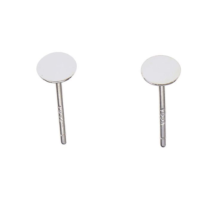 5 Paris 925 Sterling Silver Earrings Posts Flat Pad Ear Stud Pin For