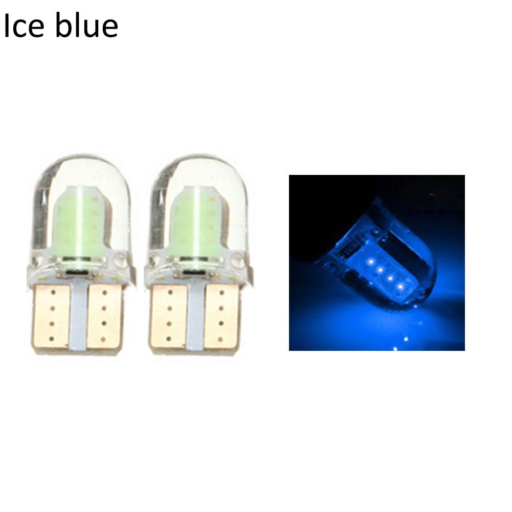 2Pcs T10 W5W COB 12V Super Bright Car LED Light-Ice Blue