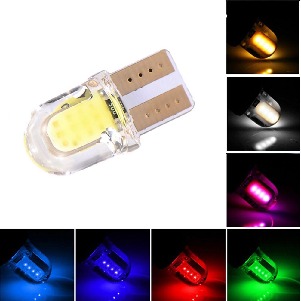 2Pcs T10 W5W COB 12V Super Bright Car LED Light-Ice Blue