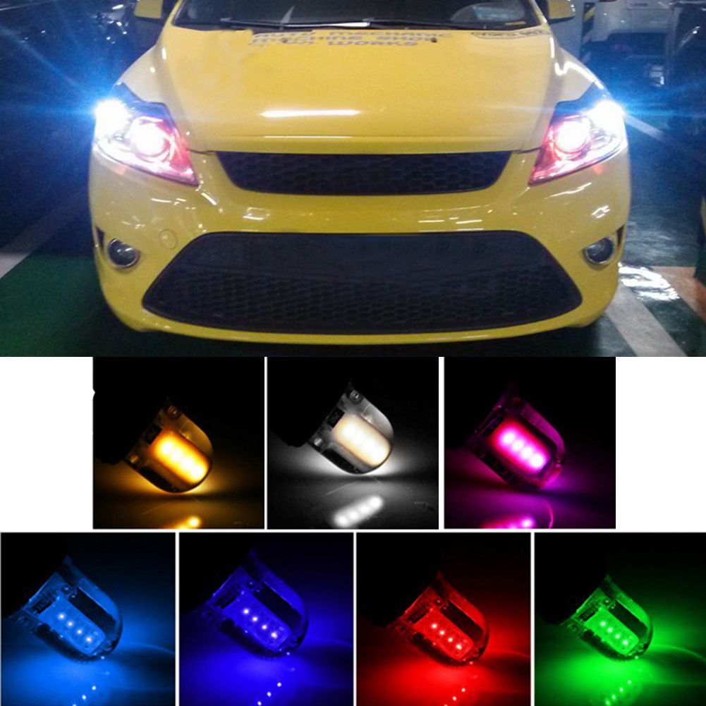 2Pcs T10 W5W COB 12V Super Bright Car LED Light-Ice Blue