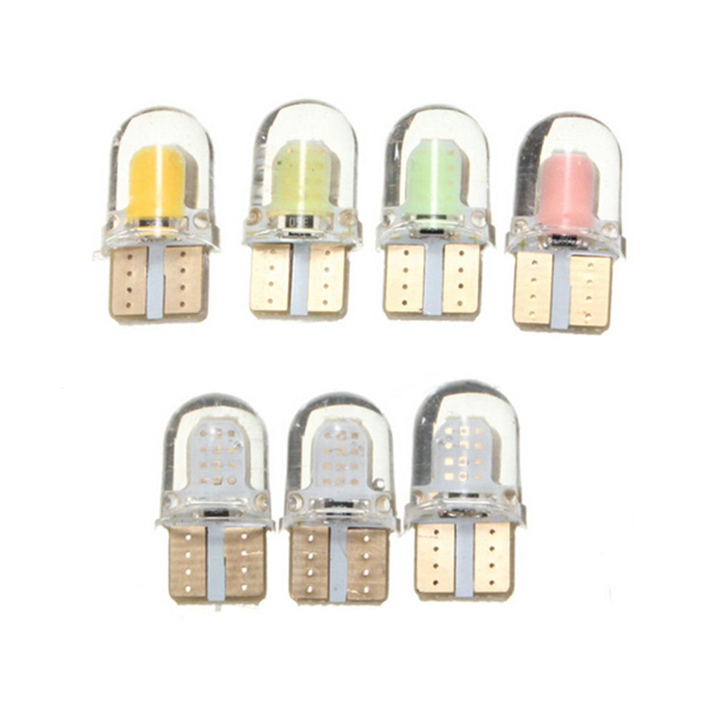 2Pcs T10 W5W COB 12V Super Bright Car LED Light-Ice Blue