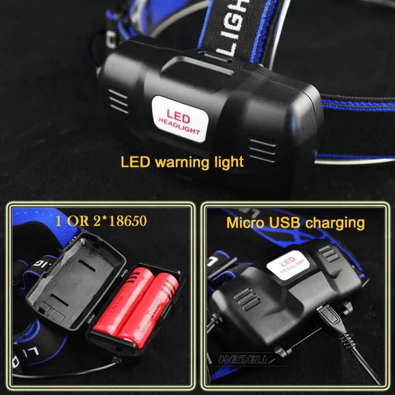 Infrared Sensor Headlight IR LED Headlamp Zoom CREE XML T6 L2 Head Torch Lamp 18650 Rechargeable Head Light Flashlight Lanterna BIL