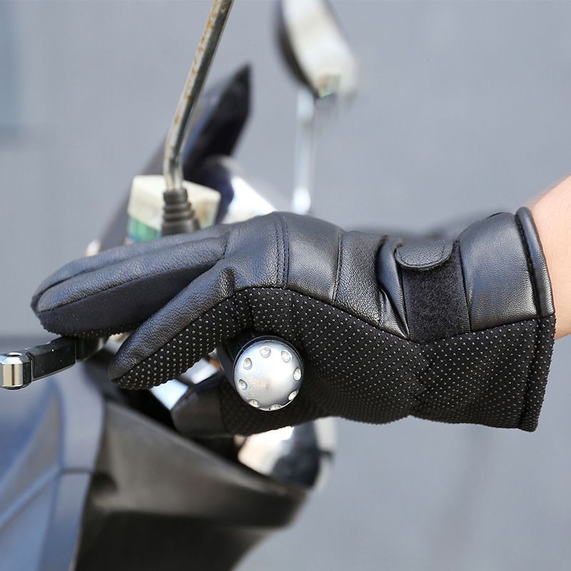 (black)Men Heated Gloves USB Rechargeable Hand Warmer Electric Heating Gloves Winter Thermal T GRE