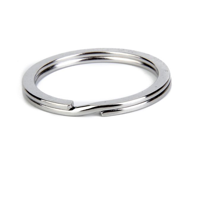 100pcs Silvery Metal Flat Split Loop For Key Ring Keychain DIY