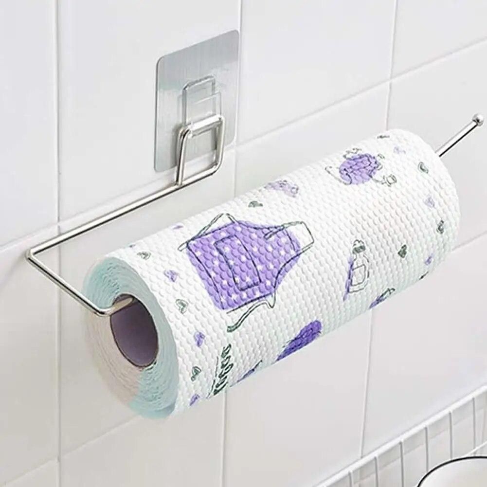 Kitchen Toilet Paper Holder Tissue Holder Self-adhesive wall Hanging Bathroom Toilet Paper Holder Roll Paper Holder Towel Rack
