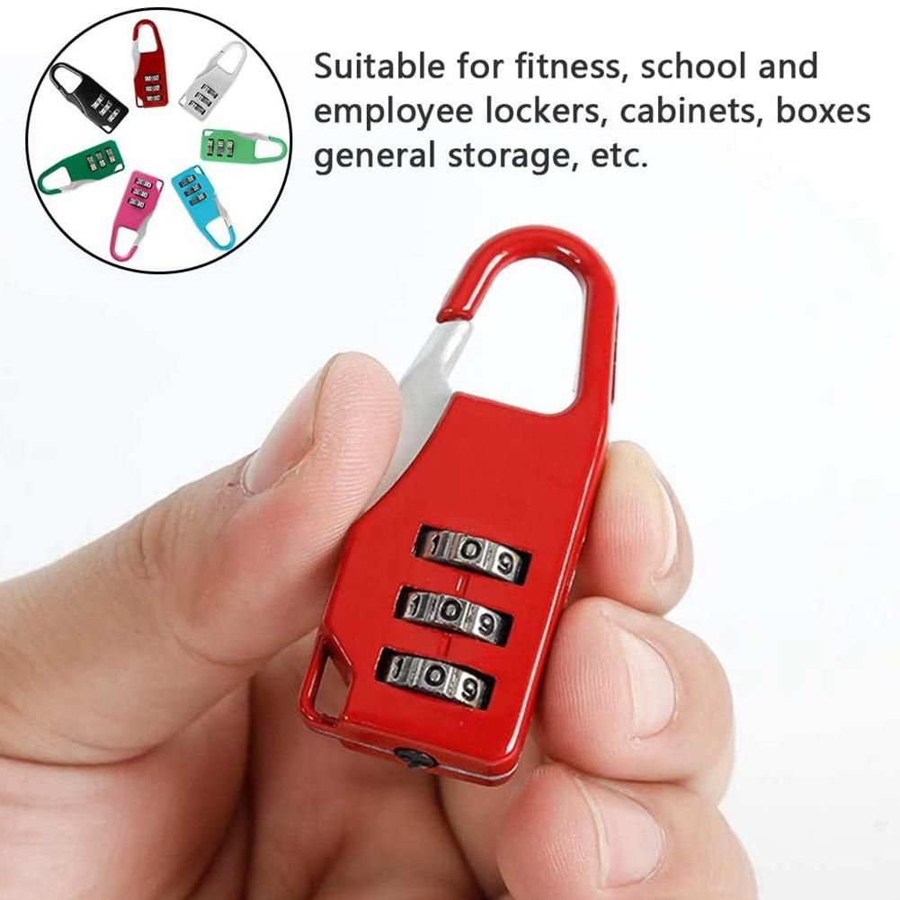 7 PCS Mini Luggage Padlocks 3 Digit Combination Lock for Dormitory Gym Cabinets Locker Drawer Hasp Travel Suitcase