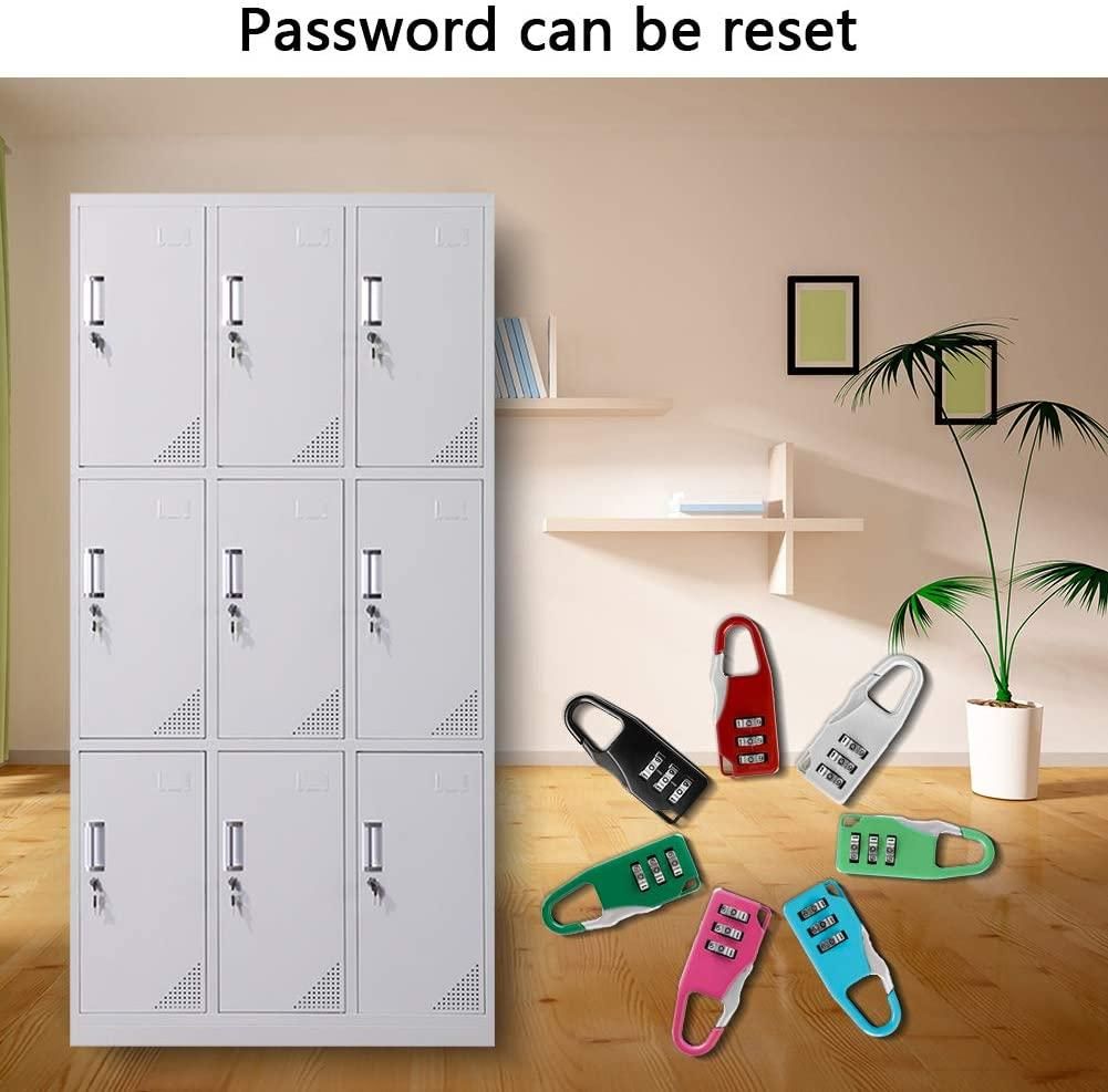 7 PCS Mini Luggage Padlocks 3 Digit Combination Lock for Dormitory Gym Cabinets Locker Drawer Hasp Travel Suitcase