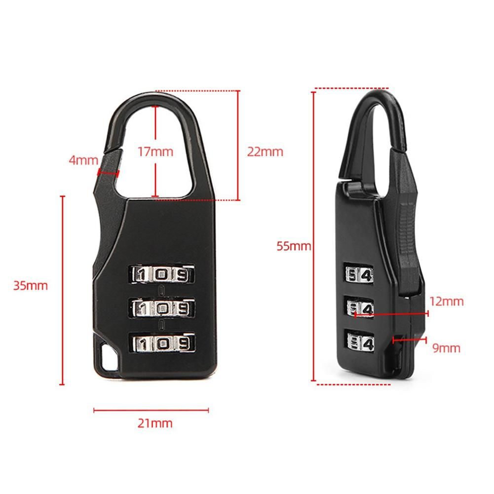 7 PCS Mini Luggage Padlocks 3 Digit Combination Lock for Dormitory Gym Cabinets Locker Drawer Hasp Travel Suitcase