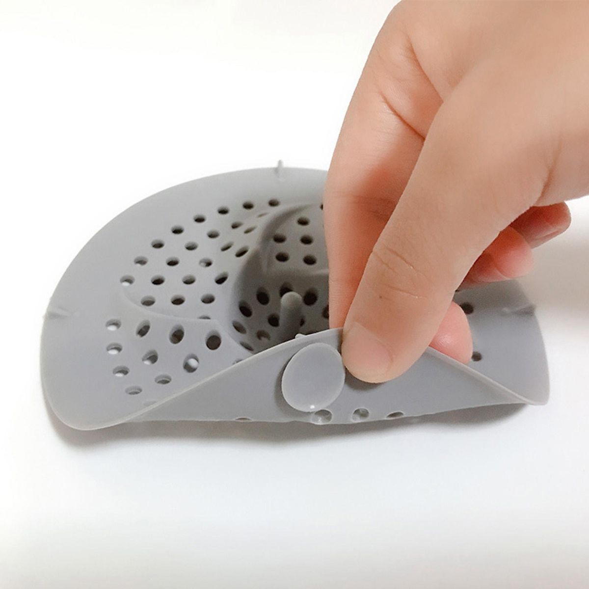 Shower Drain Cover Floor Shower Drain Bathtub Sink Filter Hair Catcher Grey