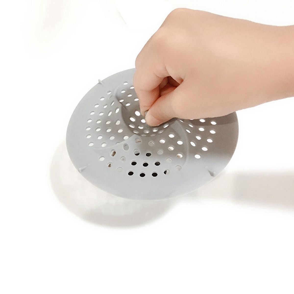 Shower Drain Cover Floor Shower Drain Bathtub Sink Filter Hair Catcher Grey