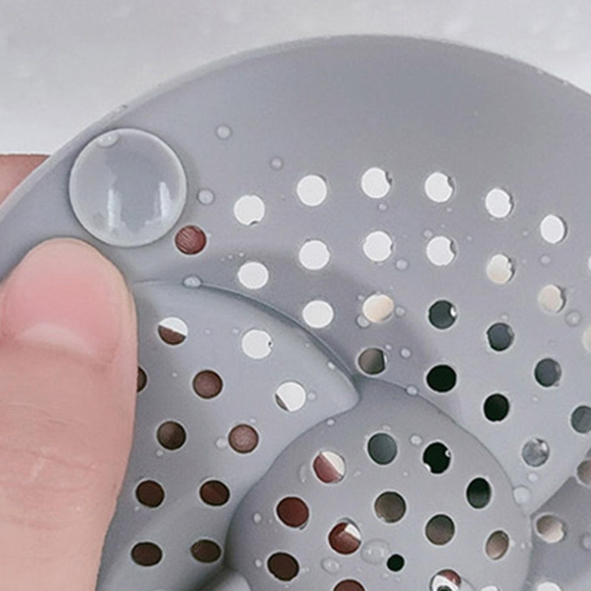 Shower Drain Cover Floor Shower Drain Bathtub Sink Filter Hair Catcher Grey