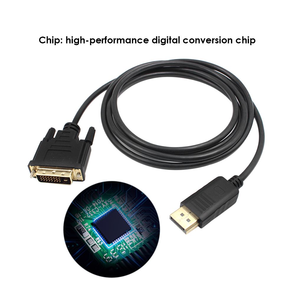 1.8M DP To DVI Adapter DisplayPort Display Port To DVI