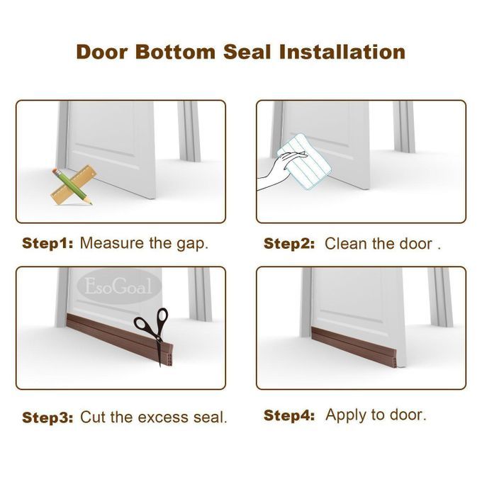 EsoGoal Noise Reduction Door Bottom Seal Strip Adhesive